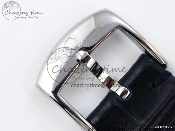 0413 Trendsetting De Ville Power Reserve SS MKF 1:1 Best Edition Blue Textured Dial on Black Leather Strap A 7742